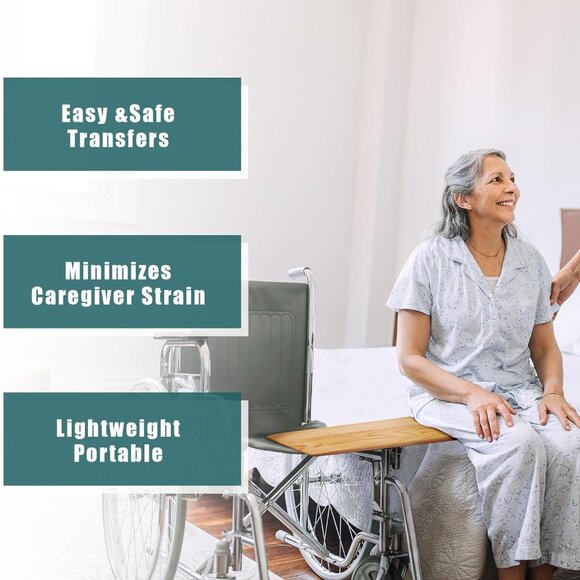 Deluxe Transfer Board and Slide Board with Handles, Mobility Aid - Picture 7 of 7